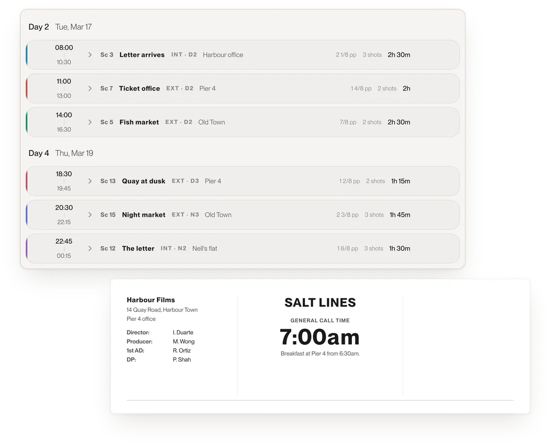 Keep the schedule on track, even when it changes.