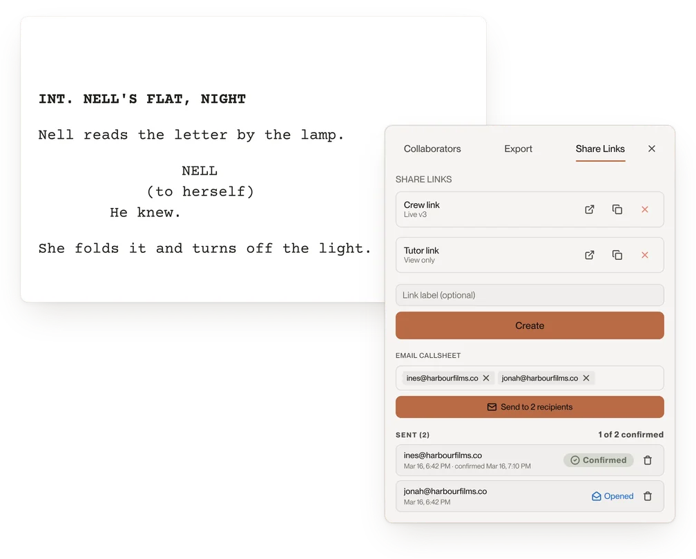 Your tutor opens one link to see the latest version.