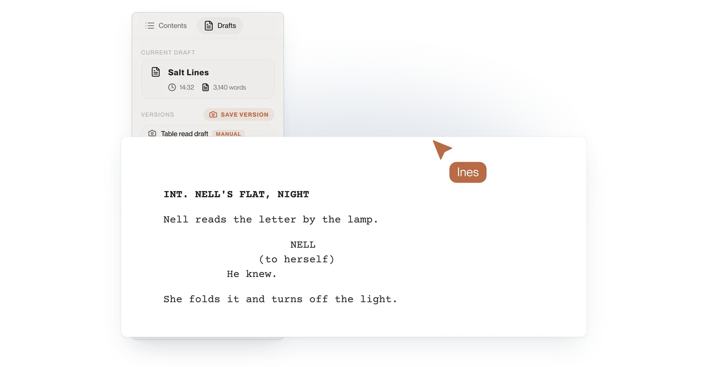 Everyone reads the current version of the script.